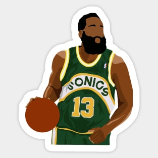 James Harden in Seattle SuperSonics Jersey Sticker